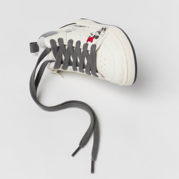 NWT Zara Size 8 toddler Minnie Mouse Disney high top sneakers - Picture 2 of 5